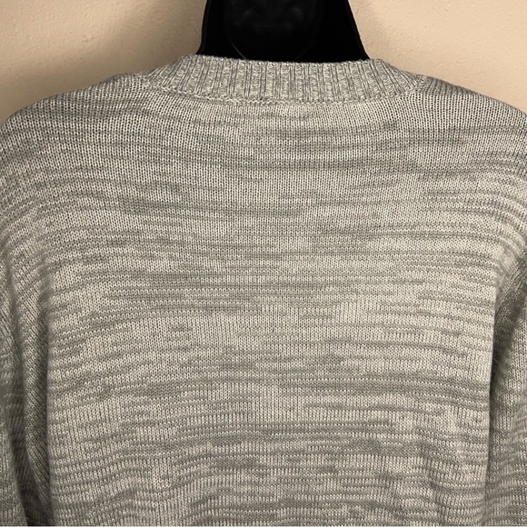 LARGE H&M DIVIDED GREY CABLE KNIT SWEATER WOMENS ACRYLIC ACADEMIA LONG SLEEVE - Picture 7 of 12